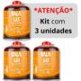 Imagem de Kit 3 Cartuchos de Gas 450g com Valvula de Seguranca Kala