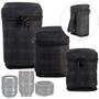 Imagem de Kit 3 Case Bag Porta Lente P M G Com Alça Para Cinto