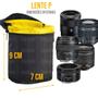 Imagem de Kit 3 Case Bag Porta Lente P M G Com Alça Para Cinto