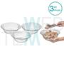 Imagem de Kit 3 Centros de Mesa Fruteira Tigela Saladeira de Vidro California Vitazza: Decoração e Mesa Posta com Elegância e Praticidade Sustentável