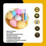 Imagem de Kit 3 cestas com Ovos P/ Personalizar Colorir Páscoa 30 ovos
