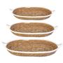 Imagem de Kit 3 Cesto Multiuso De Fibra Natural Algodão Com Alça Grande Médio Pequeno
