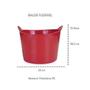 Imagem de Kit 3 Cestos Balde Flexível C/Alça 15L Vermelho- Fersil