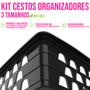 Imagem de Kit 3 Cestos Multiuso Decorativo Organizador Tamanho P M & G