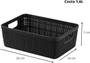 Imagem de Kit 3 Cestos Organizadores Multiuso Rattan Home Organizer P-M-G Cor: Preto