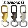 Imagem de kit 3 Chaveiro mini mosquetão enfeite chave carro casa calça