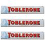 Imagem de Kit 3 Chocolate Toblerone Branco C/Amendoas Importado 100Gr