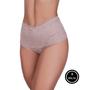 Imagem de Kit 3 Cinta de Algodão com Detalhe em Renda Calcinha Cós Alto Modeladora Karen- c3 KAREN