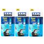 Imagem de Kit 3 Cola TekBond Instantânea Gel 3g Não Escorre Resistente