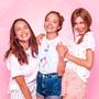 Imagem de kit 3 colares amigas best friend amizade pingente coração presente rosa ajustavel triplo qualidade premium moda meninas