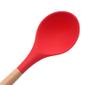 Imagem de Kit 3 Colher de Silicone Com Cabo de Madeira 32 cm Vermelha-