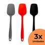 Imagem de Kit 3 Colheres De Silicone Espátula 27cm Grande Cozinha