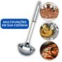 Imagem de Kit 3 Concha 100% Inox Para Feijão Sopas Caldos Utensilio De Cozinha Inox Linha Premium