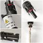 Imagem de Kit 3 Conector MC4 Com Diodo 30a IP67 Placa Energia Solar Anti-Reversão Bypass