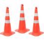 Imagem de Kit 3 Cones para sinalização 50 cm com 2 faixas - RM-43 - MultiMarcas