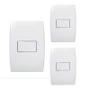 Imagem de KIT 3 Conjunto 1 Interruptor Simples Ilus Siemens Soprano