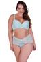 Imagem de Kit 3 Conjunto de Lingerie Plus Size Sutiã Reforçado com renda-c15 KIT 3 PAULA PRETO VERM. VERDE