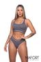 Imagem de Kit 3 Conjunto Fitness Top Nadador com Calcinha Tanga Ginástica Academia Sutia Sem Bojo Atacado Lingerie para malhar