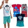 Imagem de Kit 3 Conjunto Infantil Menino Roupa Verão Tamanho 2 ao 10