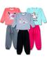 Imagem de Kit 3 Conjunto Infantil Moletom Menina Roupa Atacado