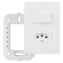 Imagem de Kit 3 Conjunto Interruptor Simples + Tomada 10a Habitat 2313