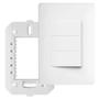 Imagem de Kit 3 Conjunto Interruptor Simples Triplo 4x2 Habitat 2095