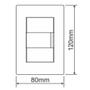 Imagem de Kit 3 Conjunto Interruptor Simples Triplo 4x2 Habitat 2095