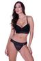 Imagem de Kit 3 Conjunto Lingerie com Bojo de Renda Elástico Luxo- KIT 3 CONJ. JESSICA PRETO VERMELHO BRANCO