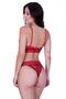 Imagem de Kit 3 Conjunto Lingerie com Bojo de Renda Elástico Luxo- KIT 3 CONJ. JESSICA PRETO VERMELHO BRANCO