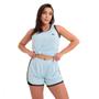 Imagem de Kit 3 Conjunto Short Duplo + Regata Feminino Fitness Treino