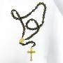 Imagem de Kit 3 conjunto Terço religioso crucifixo N.S.A/S.C dourado fé alegria