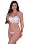 Imagem de Kit 3 Conjuntos Cropped Calcinha Regulagem - c5 KIT 3 CONJ. BIANCA VERDE VERMELHO BRANCO