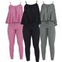 Imagem de Kit 3 Conjuntos Ribana Blusa Godê Calça com Bolsos