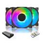 Imagem de Kit 3 Cooler Fan Rgb 120mm Light Com Controladora