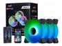 Imagem de Kit 3 Coolers Gamer Fans Led Ring Rgb 120mm Ventoinha Gabinete Pc GMRGB