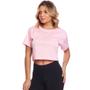 Imagem de Kit 3 Cropped Manga Curta Feminino Dry Proteção Uv Blusa