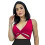 Imagem de Kit 3 Cropped Top Alça Decote Cruzado Sexy Verão