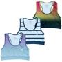 Imagem de Kit 3 Cropped Top Para Treino Feminino Musculação Roupa De Academia Confortável Ginástica Corrida Ca