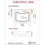 Imagem de Kit 3 Cubas para Banheiro Rt41w Retangular Aria Compace Preto