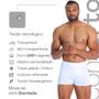 Imagem de Kit 3 Cueca Masculina Boxer Tecido Gelado Microfibra Poliamida Forro 100% Algodão Box Tradicional