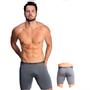 Imagem de Kit 3 Cuecas Box Boxer Ciclista Ciclismo Long Leg + 3 Pares Meias Cano Longo Alto Esportiva