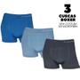 Imagem de Kit 3 Cuecas Boxer Microfibra Cueca Box Sem Costura RP Masculino Adulto Envio Imediato