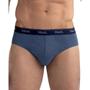 Imagem de Kit 3 Cuecas Slip 100% Algodão Mash - Azul/Cinza