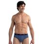 Imagem de Kit 3 Cuecas Slip 100% Algodão Mash - Azul/Cinza