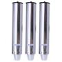 Imagem de Kit 3 Dispensers Redondos 200ml Inox Lojas Bares Lanchonetes Barbearia Comercio