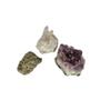 Kit 3 Drusas Pedras Naturais Pirita Ametista Cristal Quartzo - META ATACADO Imagem de Kit 3 Drusas Pedras Naturais Pirita Ametista Cristal Quartzo