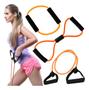 Imagem de Kit 3 Elástico Extensor Treino Academia E Exercícios Em Casa
