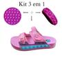 Imagem de Kit 3 em 1 - Chinelo Sandália Slide POP IT Infantil + Brinquedo + Pulseira - Lançamento - Rosa Pink