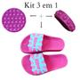 Imagem de Kit 3 em 1 - Chinelo Sandália Slime Infantil + Brinquedo POP IT + Pulseira - Rosa