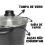 Imagem de KIT 3 em 1 Cuscuzeiro Pudim Panela Com Tampa de Vidro Vermelho Preto ou Polido